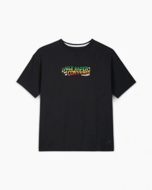 Men Converse Converse x Daily Paper Gold Standard T Shirts Black Australia | C-04512879