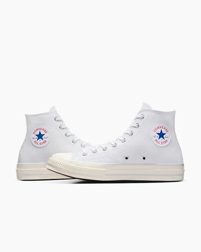 Men Converse Chuck 70 Leather Sneakers White Australia | C-49276819