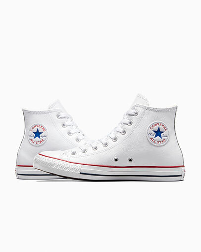 Men Converse Chuck Taylor All Star Leather Sneakers White Australia | C-92375189