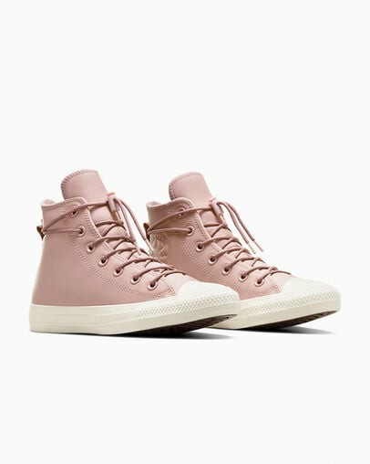 Men Converse Chuck Taylor All Star Weatherized Leather Sneakers Pink Australia | C-18793469