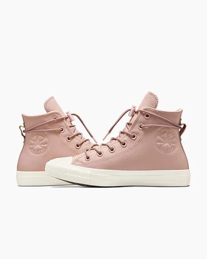 Men Converse Chuck Taylor All Star Weatherized Leather Sneakers Pink Australia | C-18793469