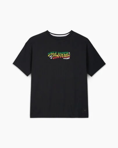 Men Converse Converse x Daily Paper Gold Standard T Shirts Black Australia | C-04512879