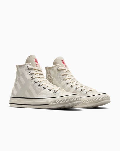 Men Converse Converse x Liverpool FC Chuck 70 Sneakers White / Silver Green Australia | C-19548209