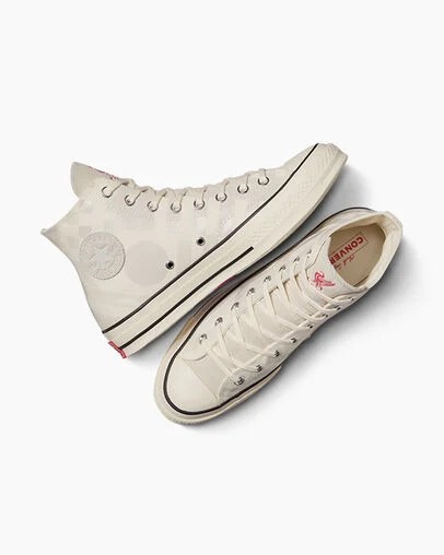 Men Converse Converse x Liverpool FC Chuck 70 Sneakers White / Silver Green Australia | C-19548209