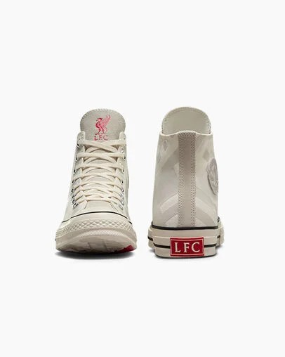 Men Converse Converse x Liverpool FC Chuck 70 Sneakers White / Silver Green Australia | C-19548209