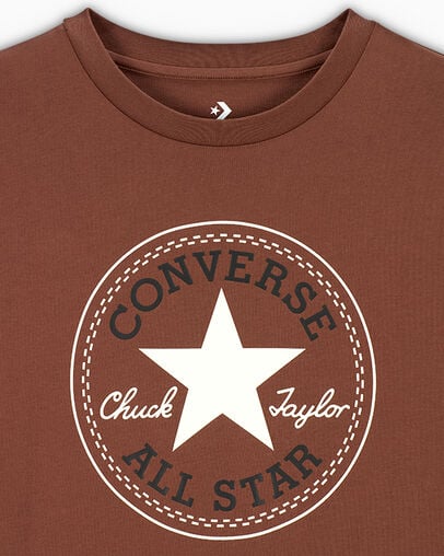 Men Converse Go-To All Star Patch Standard-Fit T Shirts Brown Australia | C-75320849