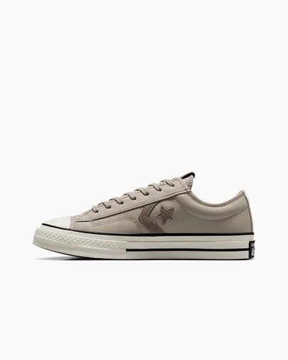 Men Converse Star Player 76 Luxe Tennis Shoes Grey Brown Australia | C-19586329