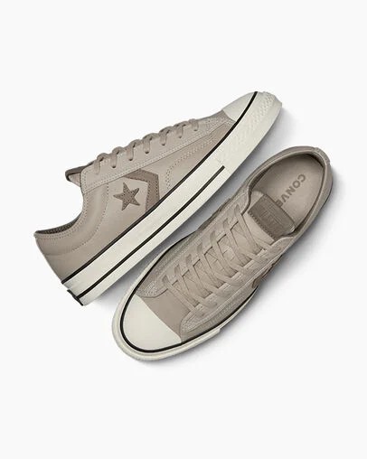 Men Converse Star Player 76 Luxe Tennis Shoes Grey Brown Australia | C-19586329
