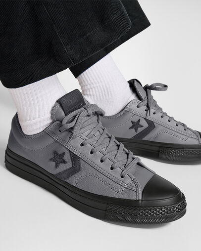 Men Converse Star Player 76 Luxe Tennis Shoes Grey / Black Australia | C-01423769