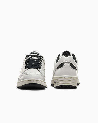 Men Converse Weapon Leather Tennis Shoes White / Black Australia | C-57629039