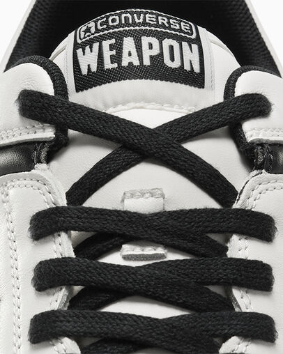 Men Converse Weapon Leather Tennis Shoes White / Black Australia | C-57629039
