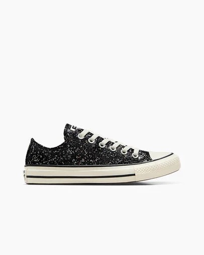 Women Converse Chuck Taylor All Star Glitter Sneakers Black Australia | C-28415639