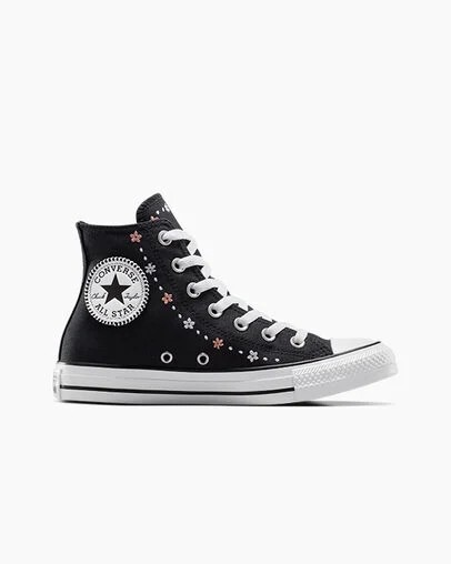 Women Converse Chuck Taylor All Star Petite Petals Sneakers Black / White Australia | C-47650929