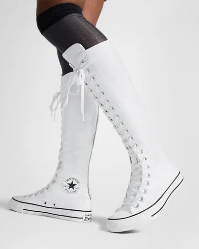 Women Converse Chuck Taylor All Star XXHi Sneakers White / Beige White / Black Australia | C-60782319